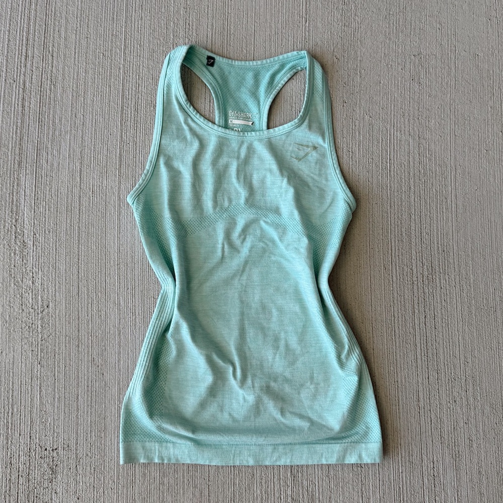 Gymshark mint blue workout tank top